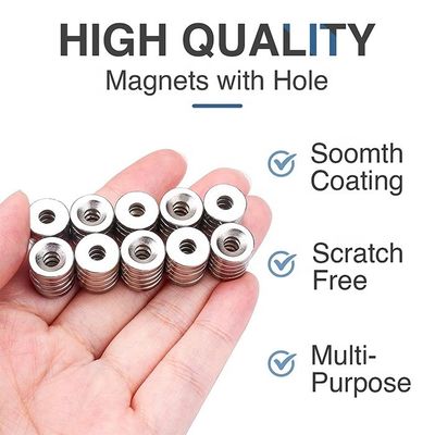 Magnete per anello di Neodimio industriale e scientifico N40 con magnete a foro