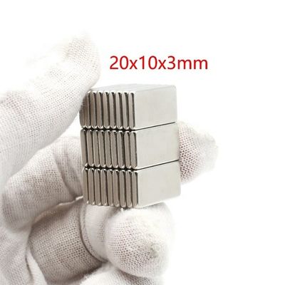 Magnete sottile rettangolare 20x10x3mm 3.3kg Forza per la temperatura di lavoro massima 80 Centigradi