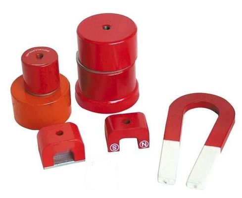 7.3g/cm3 Densità Rossa Blu Verniciato Polo U Forma di Ferruccio Magnete per Materiali didattici