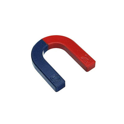 7.3g/cm3 Densità Rossa Blu Verniciato Polo U Forma di Ferruccio Magnete per Materiali didattici