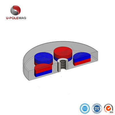 Magnete a disco di neodimio N42 rivestito di gomma per componenti e parti di macchine industriali