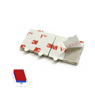 Servizio di taglio Magneto di alta resistenza N52 NdFeB blocco di magnete di neodimio con adesivo 3M