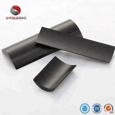 Dimensione personalizzata ARC NdFeB Magnet Coating Black Epoxy Neodymium Segment Magnets per motore